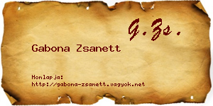 Gabona Zsanett névjegykártya